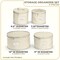 Sorbus China Storage Containers, 4 Stackable Quilted Dish Storage Container, Plate Organizer with Felt Plate Protector